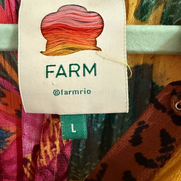 Farm Rio River Creatures Mixed Print Maxi Dress + Slip Size L - Picture 12 of 14